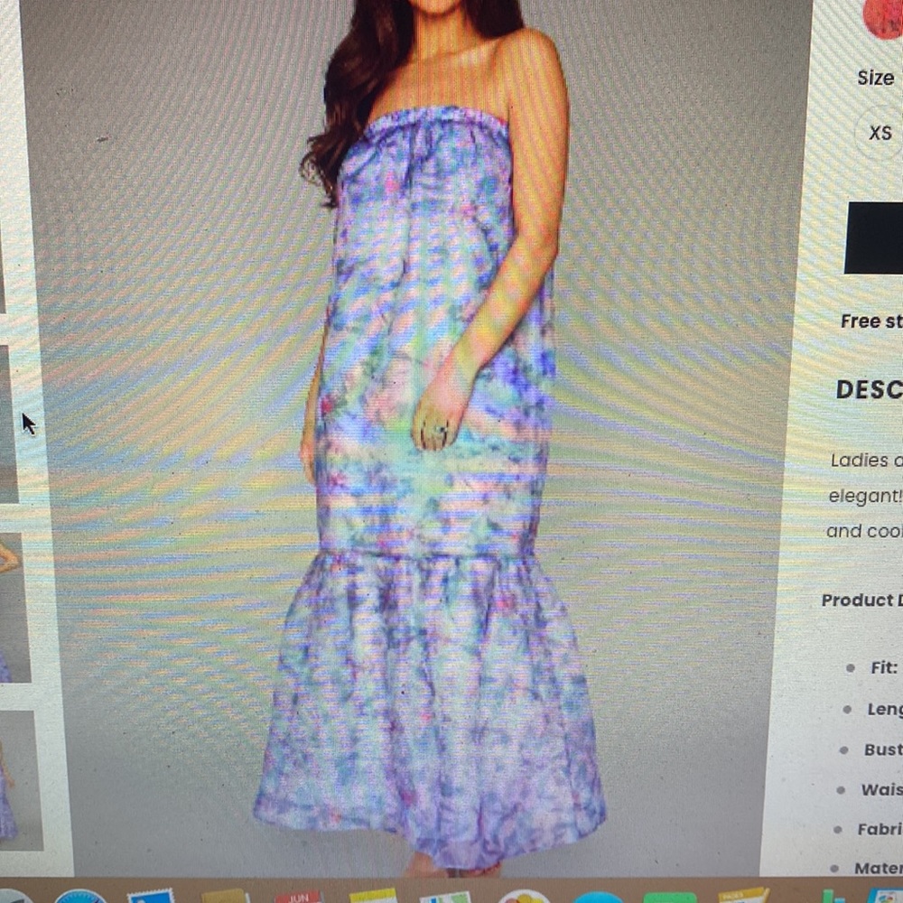 Brand new with tags. Long strapless maxi.